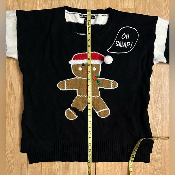 Ugly Christmas Sweater Oh Snap Gingerbread Man Sweater, Women’s Size XL - Picture 5 of 5